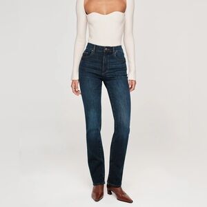 DL1961 Patti Straight High Rise Vintage 31”, ankle slit, 30